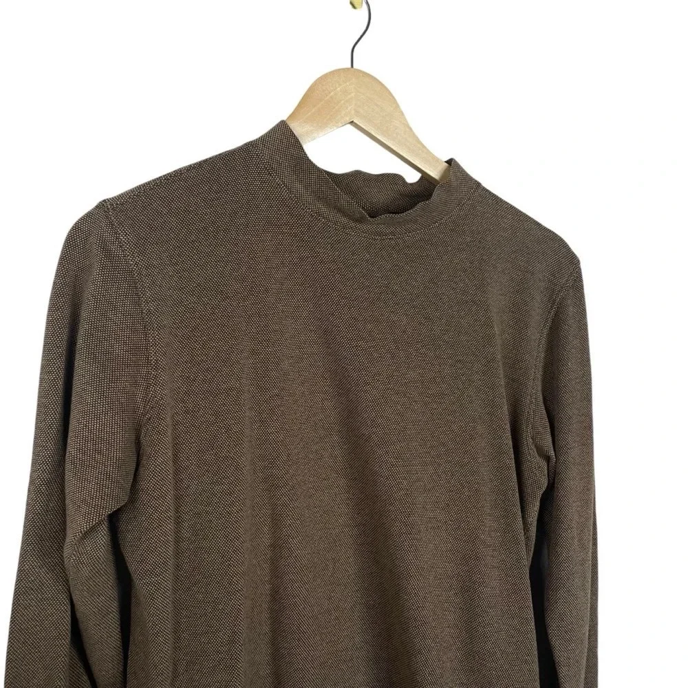 VINTAGE Von Furstenberg Mock Neck Knit Pullover in Brown Size M